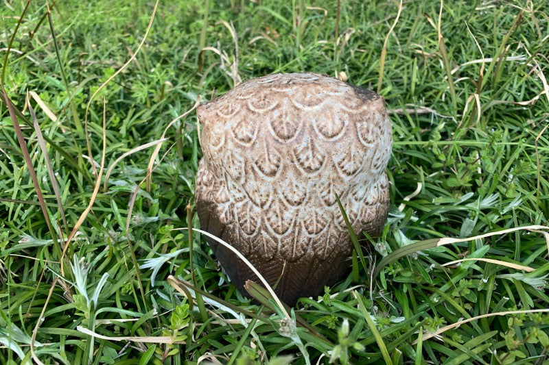 首かしげふくろう 粉引風 3号