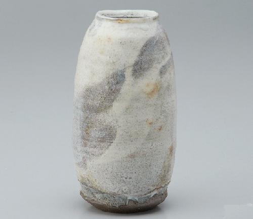 花瓶 灰釉窯変 (顕三作)