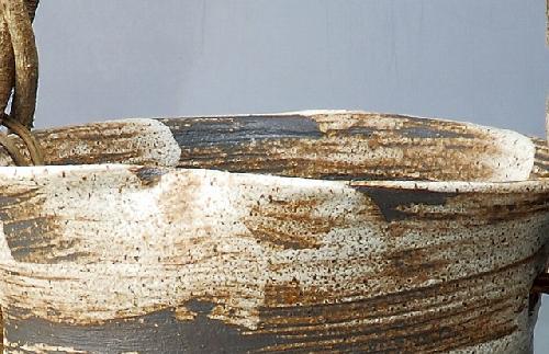 大物花器 刷毛目流雲