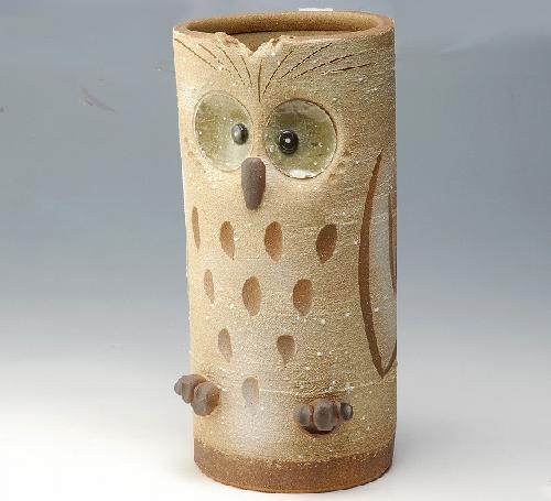 かさ立て 傘立て 傘たて 傘置き 玄関 陶器 信楽焼 ふくろう 梟