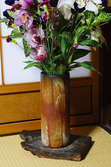 寸胴花瓶 火色のコピー