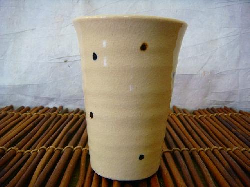 信楽焼 ドット柄カップ