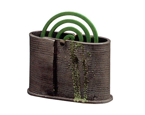 信楽焼 蚊遣り 緑彩あわせ