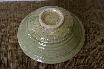 信楽焼 萌葱櫛目反り鉢