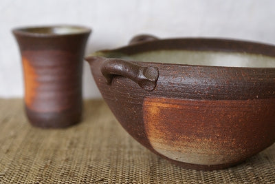 信楽焼 焼〆火色冷酒器