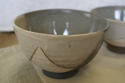 信楽焼 白水晶夫婦碗セット