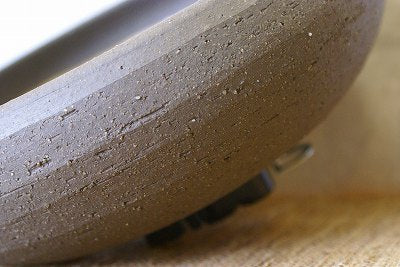 信楽焼 掛時計 白ライン