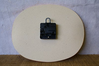 信楽焼 掛時計 櫛目火色