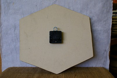 信楽焼 掛時計 こげ六角