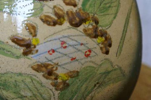 花瓶　信楽焼 信楽焼】石はぜ金華 花瓶（黒板付） - Plants of life