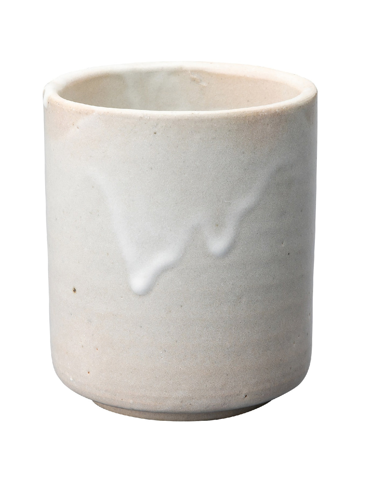 Shigaraki　Chaki　7.5cm切立湯呑　白釉　Cha-4-1L