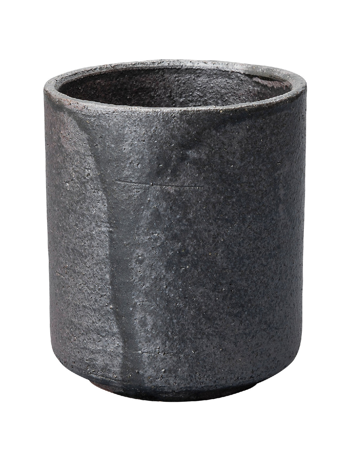 Shigaraki　Chaki　7.5cm切立湯呑　黒釉　Cha-4-2L