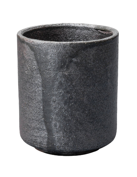 Shigaraki　Chaki　7.5cm切立湯呑　黒釉　Cha-4-2L